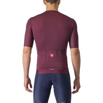 Castelli - tricou ciclism cu maneca scurta pentru barbati Espresso Jersey - visiniu bordo