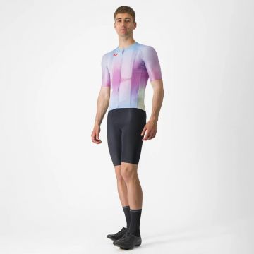 Castelli - tricou ciclism cu maneca scurta pentru barbati R-A/D Jersey - multicolor violet