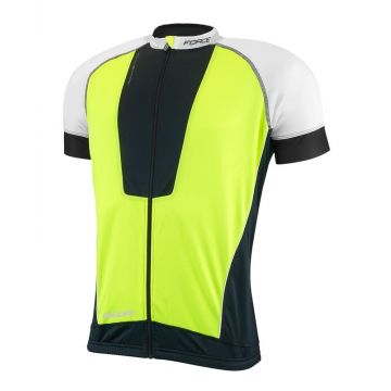 Tricou ciclism Force Air negru/alb/fluo M