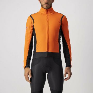 Castelli - jacheta ciclism de iarna Alpha Ros 2 Gore-Tex Infinium wind stopper - portocaliu negru