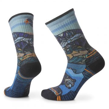 Smartwool - sosete sport femei Hike Icy Range Print Light Cushion Crew socks - Multicolor albastru negru gri