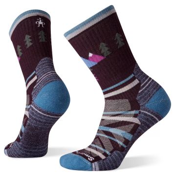 Smartwool - sosete sport femei Hike Under the Stars W socks Light Cushion Crew - albastru negru rosu Bordeaux