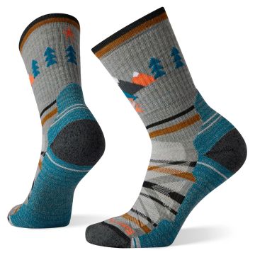 Smartwool - sosete sport femei Hike Under the Stars W socks Light Cushion Crew - gri lunar albastru negru