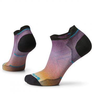 Smartwool - sosete sport femei Run Ombre Print Zero Cushion Low Ankle socks - mov portocaliu negru