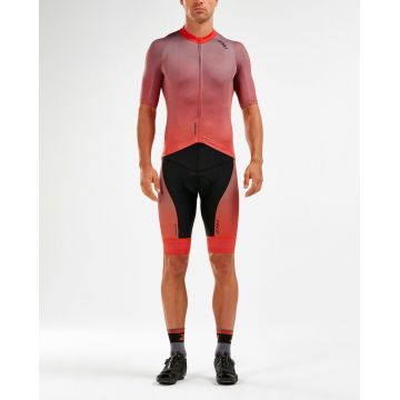 2XU -Tricou ciclism barbati  Aero Cycle Jersey - portocaliu