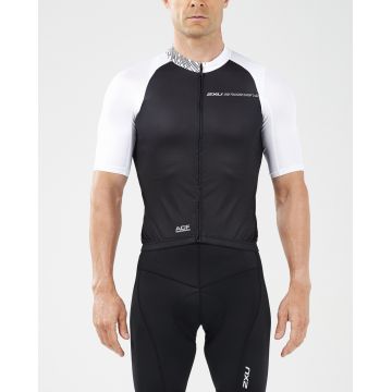 2XU - tricou ciclism barbati Elite Cycle  Jersey - negru alb