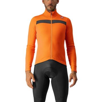 Castelli - bluza ciclism maneca lunga Puro 3 Jersey FZ - portocalie