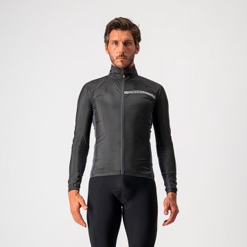 Castelli Squadra stretch - jacheta ciclism anti vant - negru-antracit