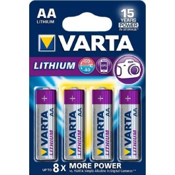 Varta - set baterii AA - ultra lithium - 4 buc