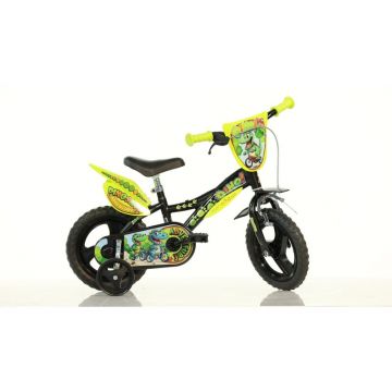 Bicicleta cu pedale, Dino Bikes, Dinozaur T-Rex, Cu roti ajutatoare, 12 inch, Pana la 40 kg, 3 ani+, Multicolor, Resigilat Bicicleta cu pedale, Dino Bikes, Dinozaur T-Rex, Cu roti ajutatoare, 12 inch, Pana la 40 kg, 3 ani+, Multicolor, Resigilat