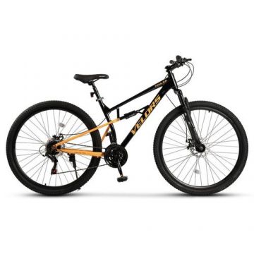 Bicicleta MTB-Full Suspension Velors Trail 2.9 V29271D, roti 29inch, cadru aluminiu, 21 viteze, Negru/Portocaliu Bicicleta MTB-Full Suspension Velors Trail 2.9 V29271D, roti 29inch, cadru aluminiu, 21 viteze, Negru/Portocaliu